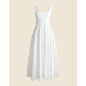 j crew airy gauze tiered maxi dress J.CREW NWT $148 Airy Gauze Tiered Maxi Tank Dress in Ivory Size Medium